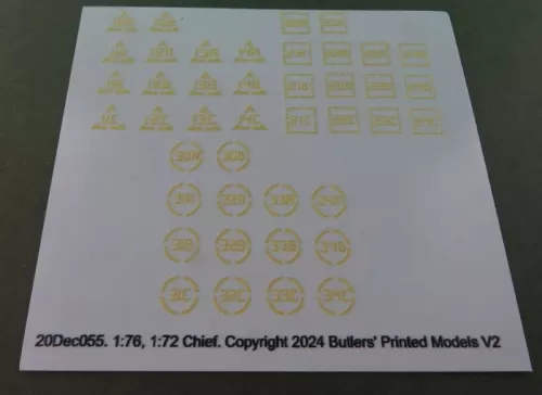 20mm Chieftain Tank Markings